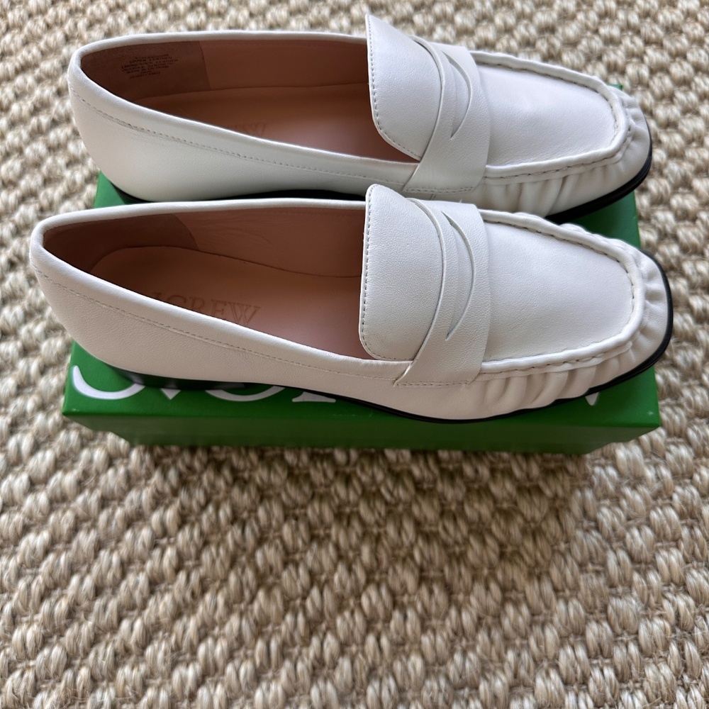 Maison Ruched Leather Loafers in Ivory - Picture 5 of 5